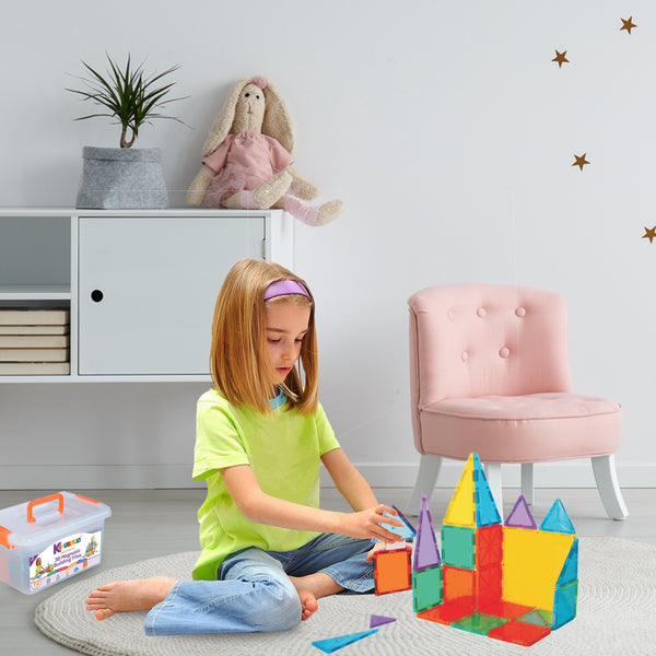 K-TILES® Magnetic Building Tiles for Kids (72 Pieces) - Colorful Tiles, Strong Magnets, Educational Toys for Children, Creativity, Imagination, Cognitive Development & Motor Skills for Girls & Boys