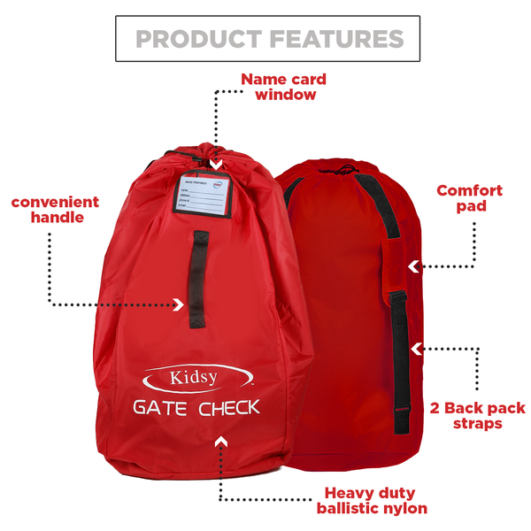 Kidsy® Car Seat Travel Bag - Red